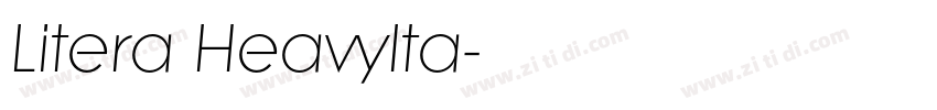 Litera HeavyIta字体转换